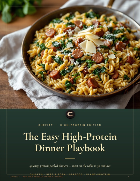Cover of The Easy High-Protein Dinner Playbook by Chefitt